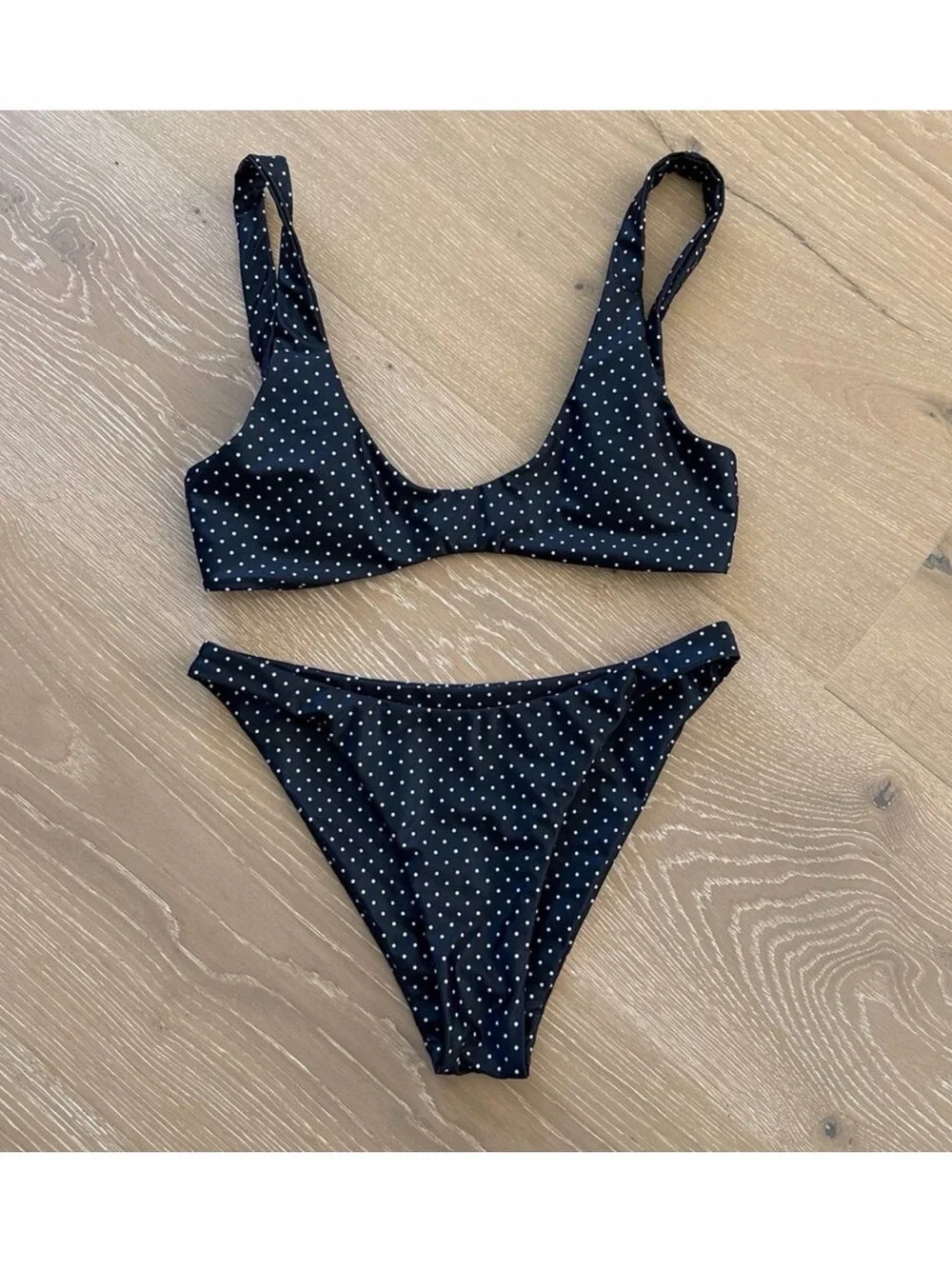 Sunny De Flora Fauna Freckles Bikini Size M in Black and White